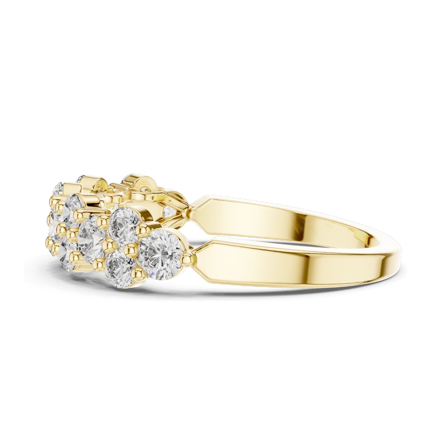 0.93 CT Round Brilliant Lab Diamond Eternity Band Ring for Women | VVS-VS EF Clarity | 18KT, 14KT, 10KT Gold & 925 Silver | Rose, Yellow, White Gold & Moissanite Options