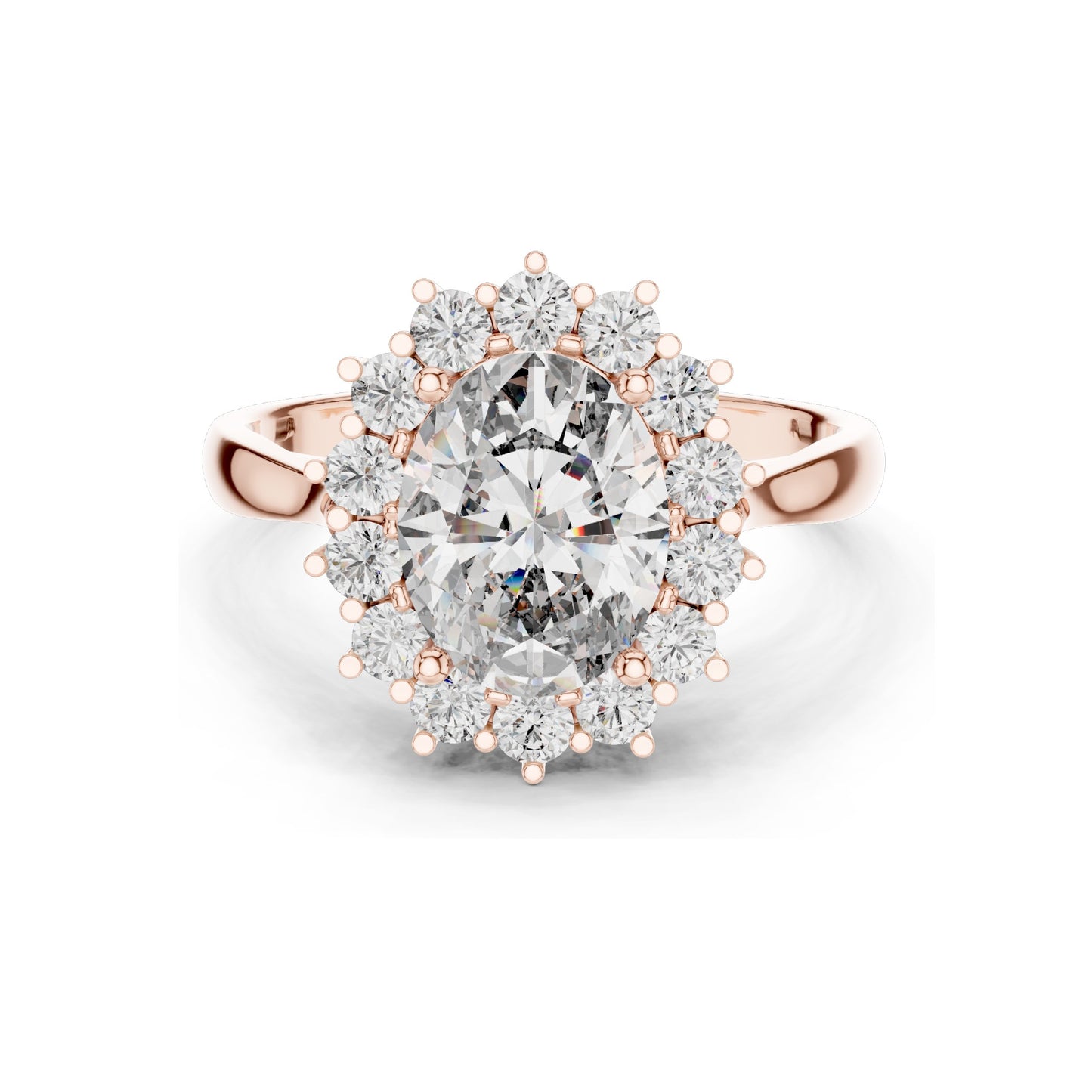 2.56 CT Pear-Shaped Lab Diamond Halo Ring for Women | VVS-VS EF Clarity | 18KT, 14KT, 10KT Gold & 925 Silver | Rose, Yellow, White Gold & Moissanite Options