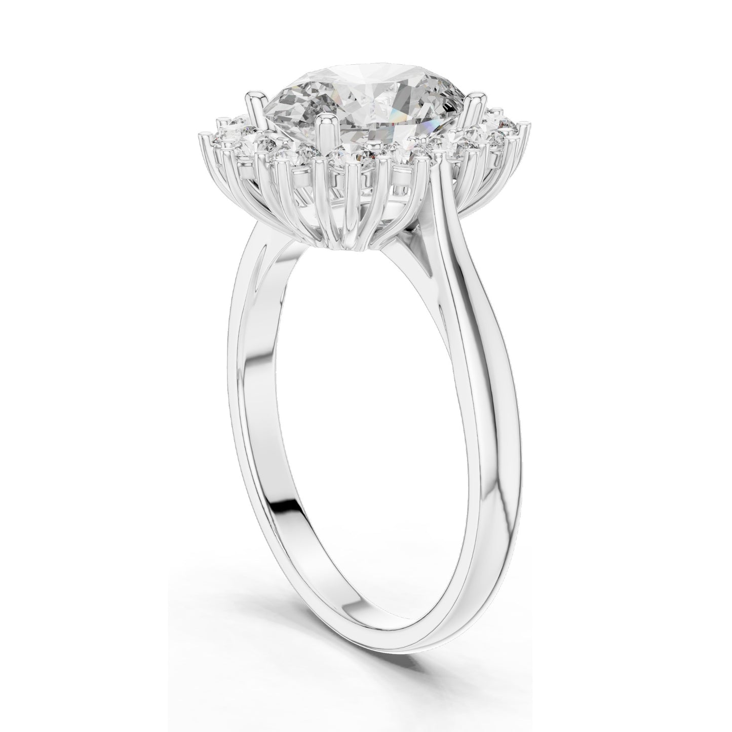 2.56 CT Pear-Shaped Lab Diamond Halo Ring for Women | VVS-VS EF Clarity | 18KT, 14KT, 10KT Gold & 925 Silver | Rose, Yellow, White Gold & Moissanite Options
