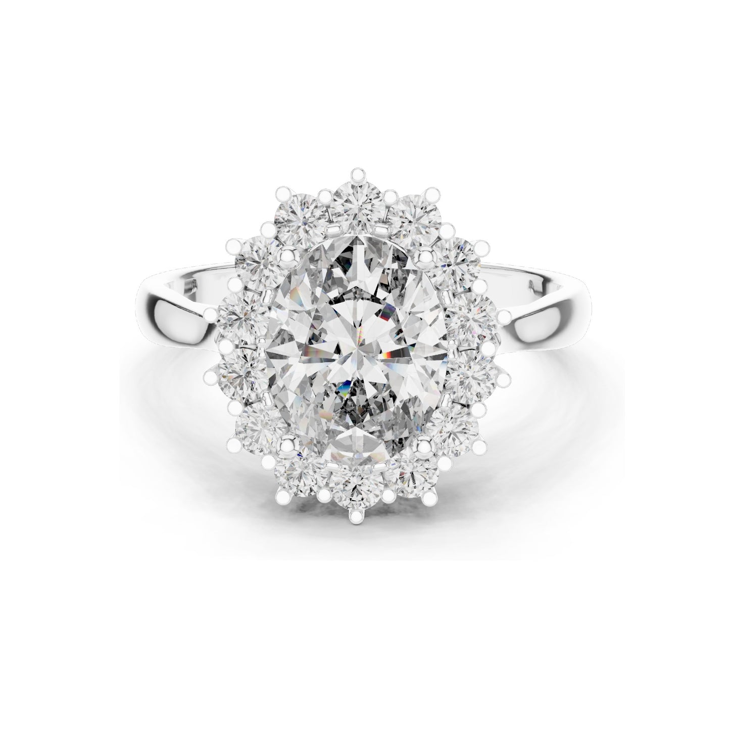 2.56 CT Pear-Shaped Lab Diamond Halo Ring for Women | VVS-VS EF Clarity | 18KT, 14KT, 10KT Gold & 925 Silver | Rose, Yellow, White Gold & Moissanite Options
