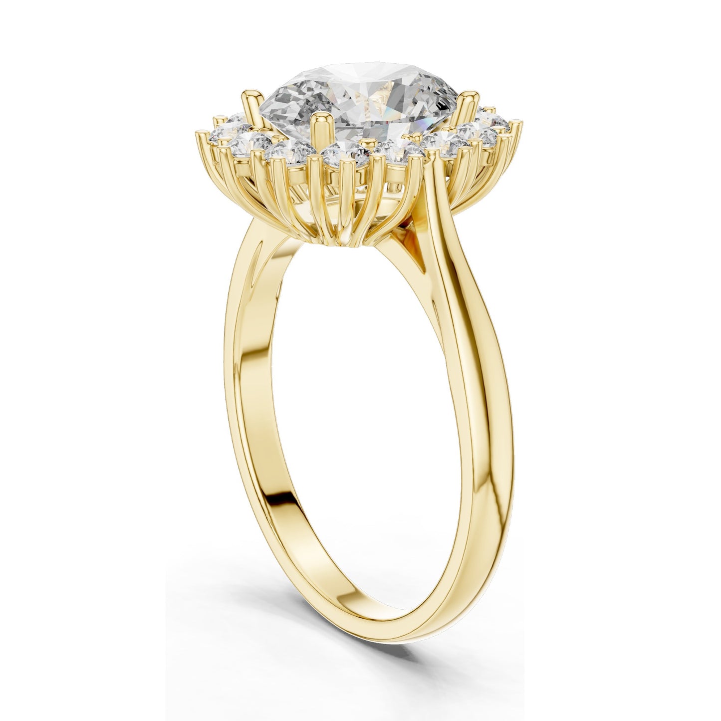 2.56 CT Pear-Shaped Lab Diamond Halo Ring for Women | VVS-VS EF Clarity | 18KT, 14KT, 10KT Gold & 925 Silver | Rose, Yellow, White Gold & Moissanite Options