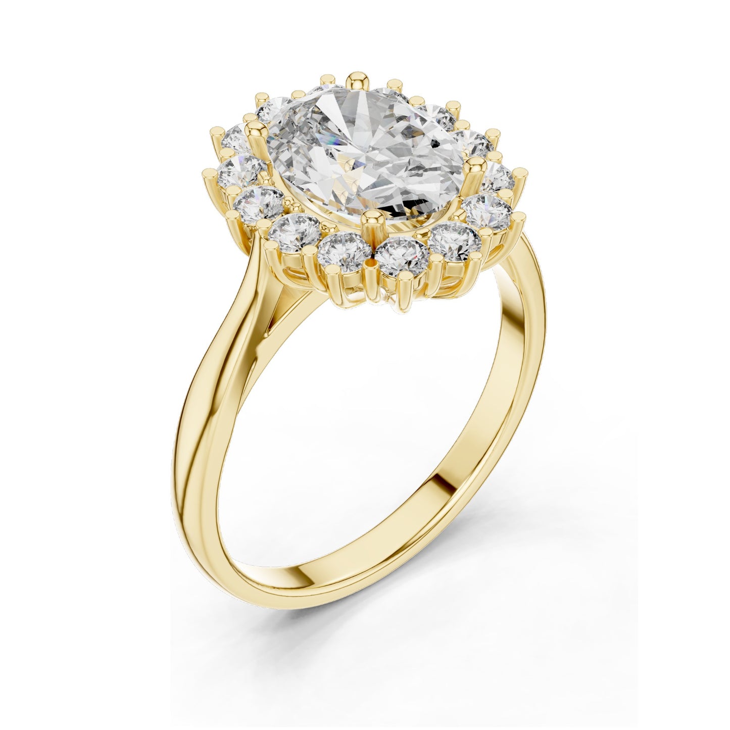 2.56 CT Pear-Shaped Lab Diamond Halo Ring for Women | VVS-VS EF Clarity | 18KT, 14KT, 10KT Gold & 925 Silver | Rose, Yellow, White Gold & Moissanite Options