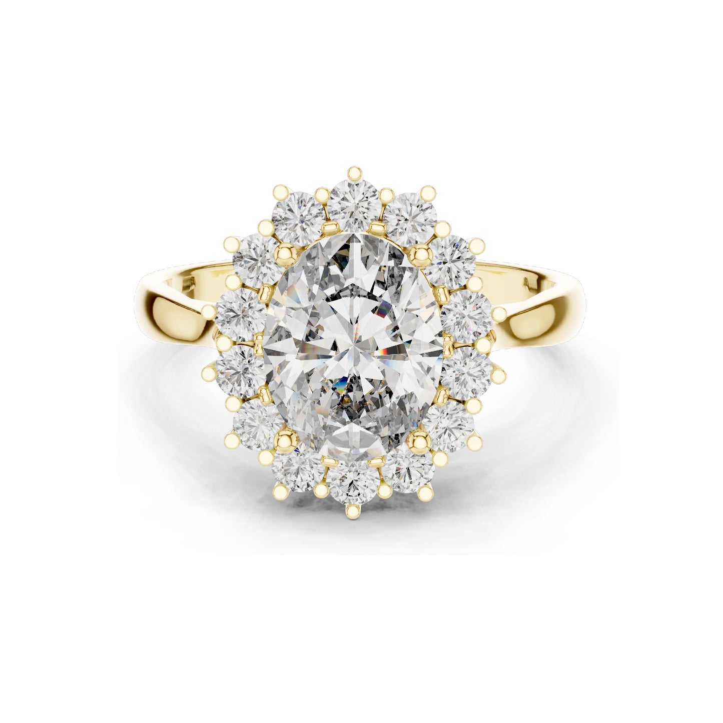 2.56 CT Pear-Shaped Lab Diamond Halo Ring for Women | VVS-VS EF Clarity | 18KT, 14KT, 10KT Gold & 925 Silver | Rose, Yellow, White Gold & Moissanite Options