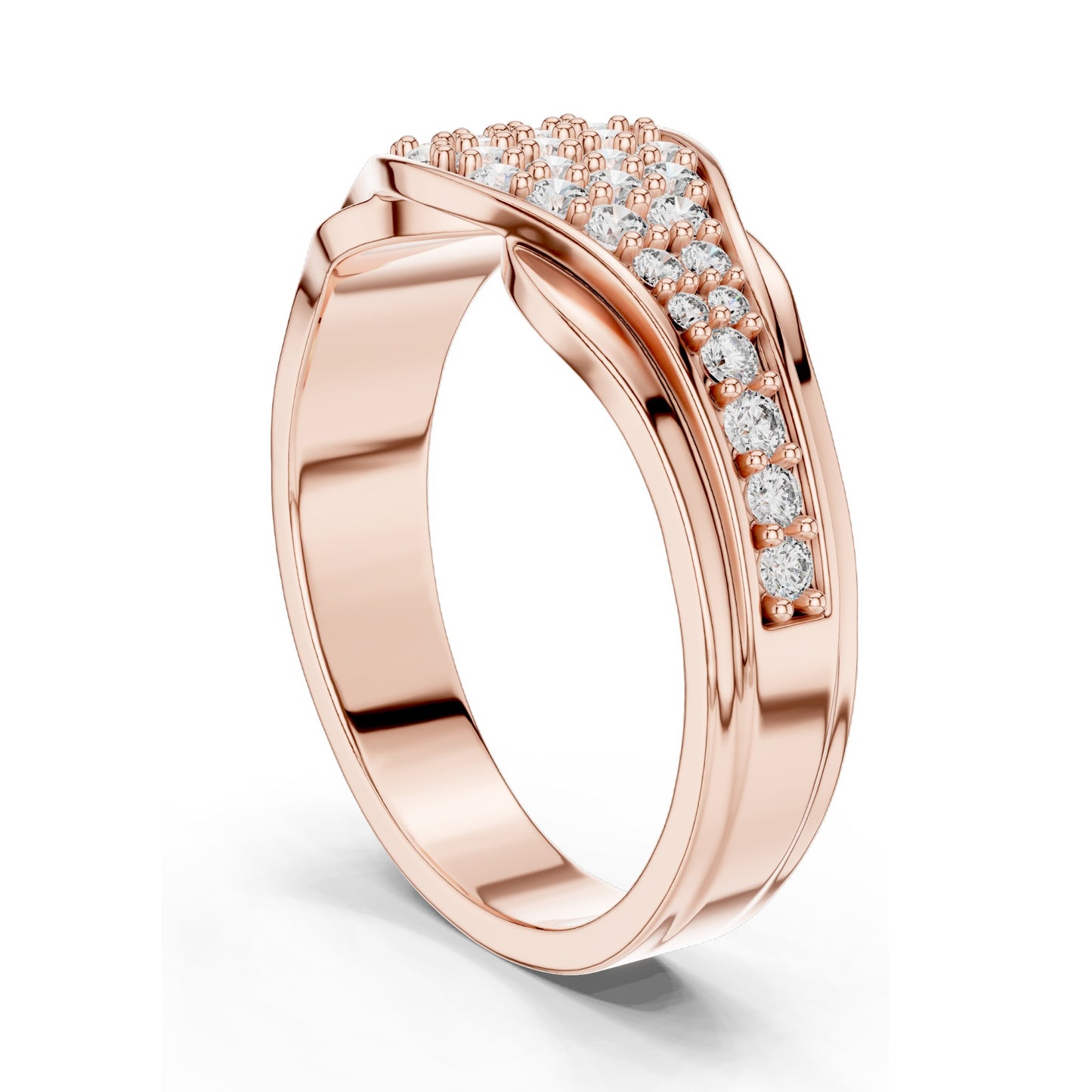 0.49 CT Lab-Grown Diamond Cluster Ring for Women | VVS-VS EF Clarity | 18KT, 14KT, 10KT Gold & 925 Silver | Rose, Yellow, White Gold & Moissanite Options