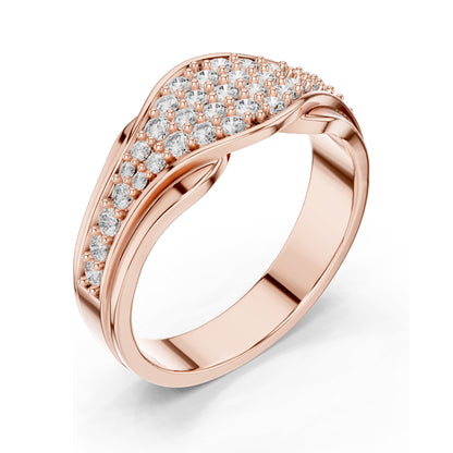 0.49 CT Lab-Grown Diamond Cluster Ring for Women | VVS-VS EF Clarity | 18KT, 14KT, 10KT Gold & 925 Silver | Rose, Yellow, White Gold & Moissanite Options