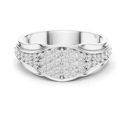 0.49 CT Lab-Grown Diamond Cluster Ring for Women | VVS-VS EF Clarity | 18KT, 14KT, 10KT Gold & 925 Silver | Rose, Yellow, White Gold & Moissanite Options