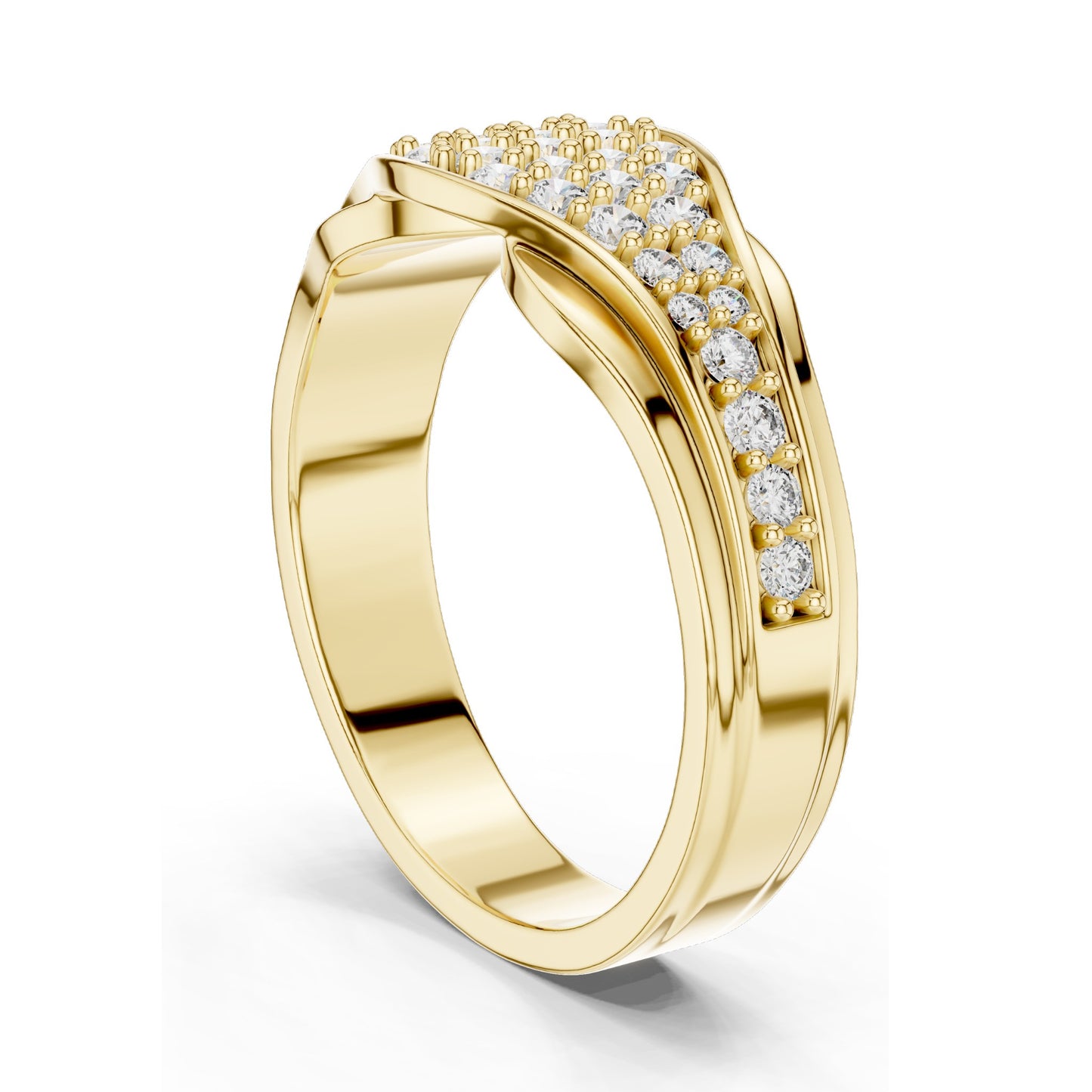 0.49 CT Lab-Grown Diamond Cluster Ring for Women | VVS-VS EF Clarity | 18KT, 14KT, 10KT Gold & 925 Silver | Rose, Yellow, White Gold & Moissanite Options