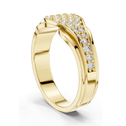 0.49 CT Lab-Grown Diamond Cluster Ring for Women | VVS-VS EF Clarity | 18KT, 14KT, 10KT Gold & 925 Silver | Rose, Yellow, White Gold & Moissanite Options