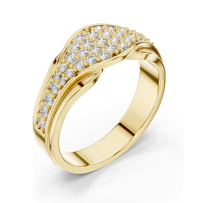 0.49 CT Lab-Grown Diamond Cluster Ring for Women | VVS-VS EF Clarity | 18KT, 14KT, 10KT Gold & 925 Silver | Rose, Yellow, White Gold & Moissanite Options