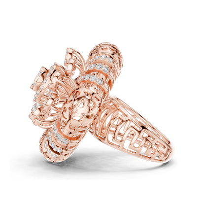 1.98 CT Lab-Grown Diamond Floral Cluster Ring for Women | VVS-VS EF Clarity | 18KT, 14KT, 10KT Gold & 925 Silver | Rose, Yellow, White Gold & Moissanite Options
