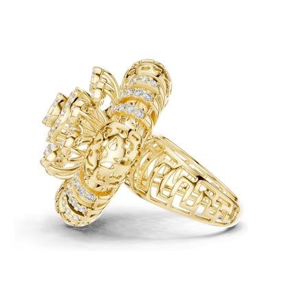 1.98 CT Lab-Grown Diamond Floral Cluster Ring for Women | VVS-VS EF Clarity | 18KT, 14KT, 10KT Gold & 925 Silver | Rose, Yellow, White Gold & Moissanite Options