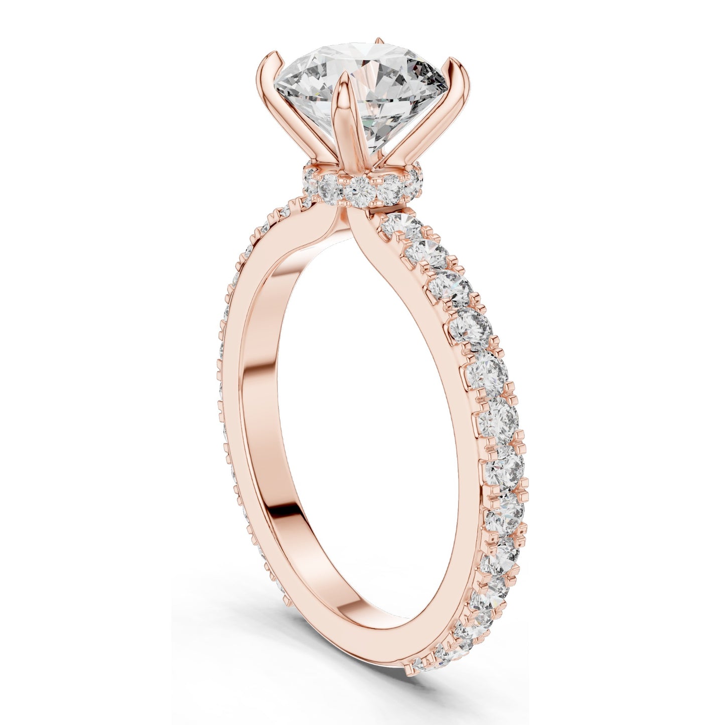 1.62 CT Lab-Grown Round Brilliant Cut Diamond Engagement Ring | VVS-VS EF Clarity | 18KT, 14KT, 10KT Gold & 925 Silver | Rose, Yellow, White Gold & Moissanite Options