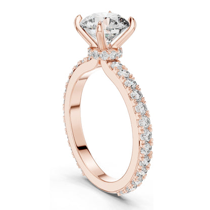 1.62 CT Lab-Grown Round Brilliant Cut Diamond Engagement Ring | VVS-VS EF Clarity | 18KT, 14KT, 10KT Gold & 925 Silver | Rose, Yellow, White Gold & Moissanite Options