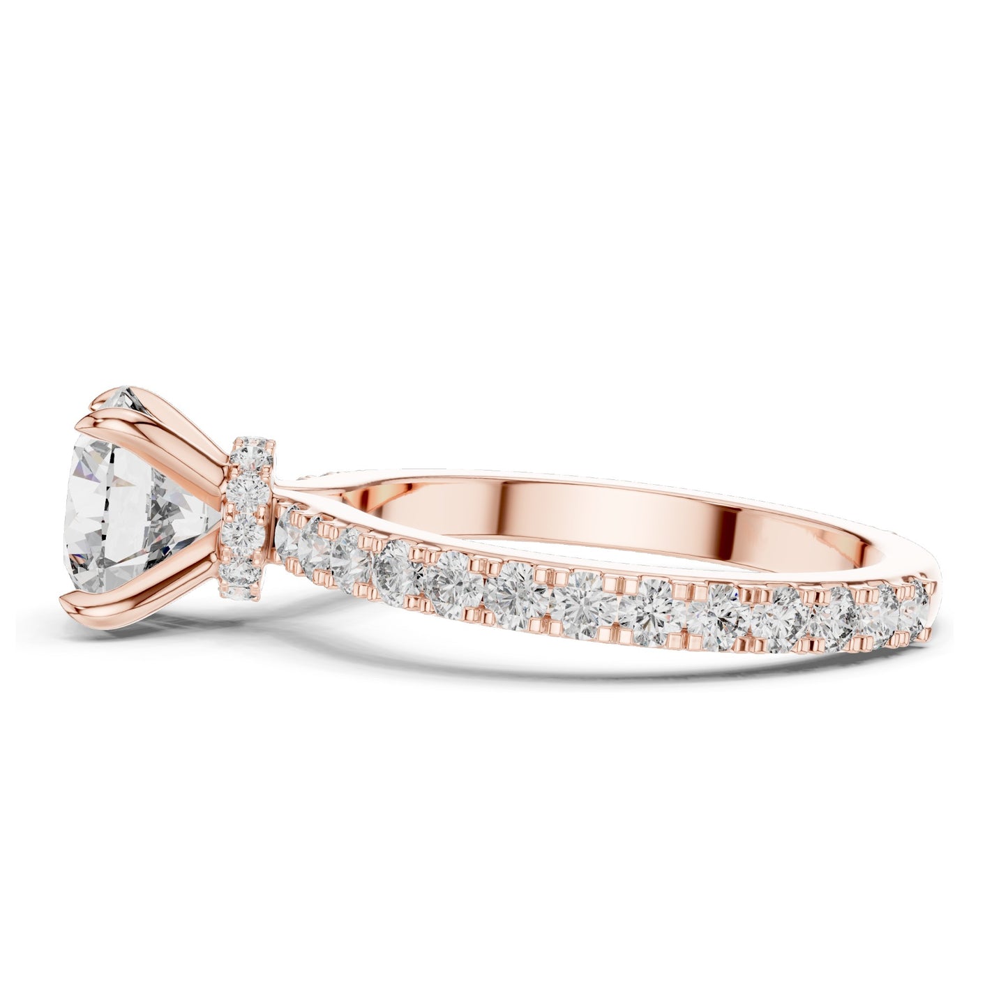 1.62 CT Lab-Grown Round Brilliant Cut Diamond Engagement Ring | VVS-VS EF Clarity | 18KT, 14KT, 10KT Gold & 925 Silver | Rose, Yellow, White Gold & Moissanite Options