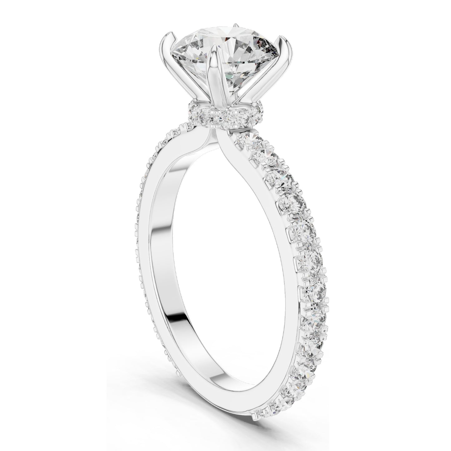 1.62 CT Lab-Grown Round Brilliant Cut Diamond Engagement Ring | VVS-VS EF Clarity | 18KT, 14KT, 10KT Gold & 925 Silver | Rose, Yellow, White Gold & Moissanite Options