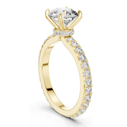 1.62 CT Lab-Grown Round Brilliant Cut Diamond Engagement Ring | VVS-VS EF Clarity | 18KT, 14KT, 10KT Gold & 925 Silver | Rose, Yellow, White Gold & Moissanite Options