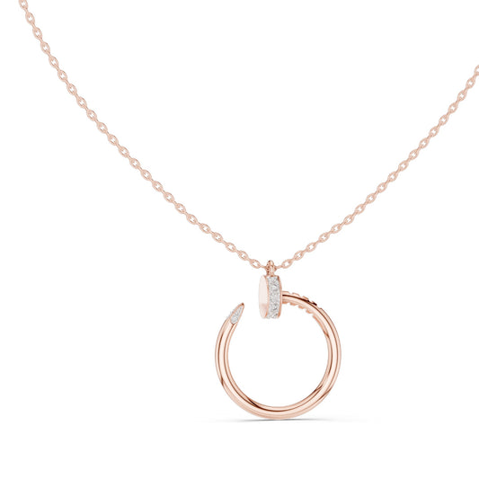 0.214 CT Lab-Created VVS-VS EF CVD Diamond Pendant Necklace | 18KT, 14KT, Rose, Yellow, White Gold | Luxury Fine Jewelry