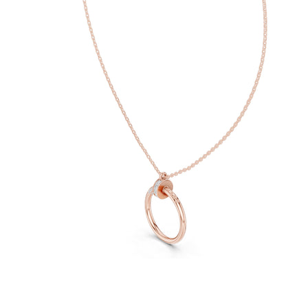 0.214 CT Lab-Created VVS-VS EF CVD Diamond Pendant Necklace | 18KT, 14KT, Rose, Yellow, White Gold | Luxury Fine Jewelry
