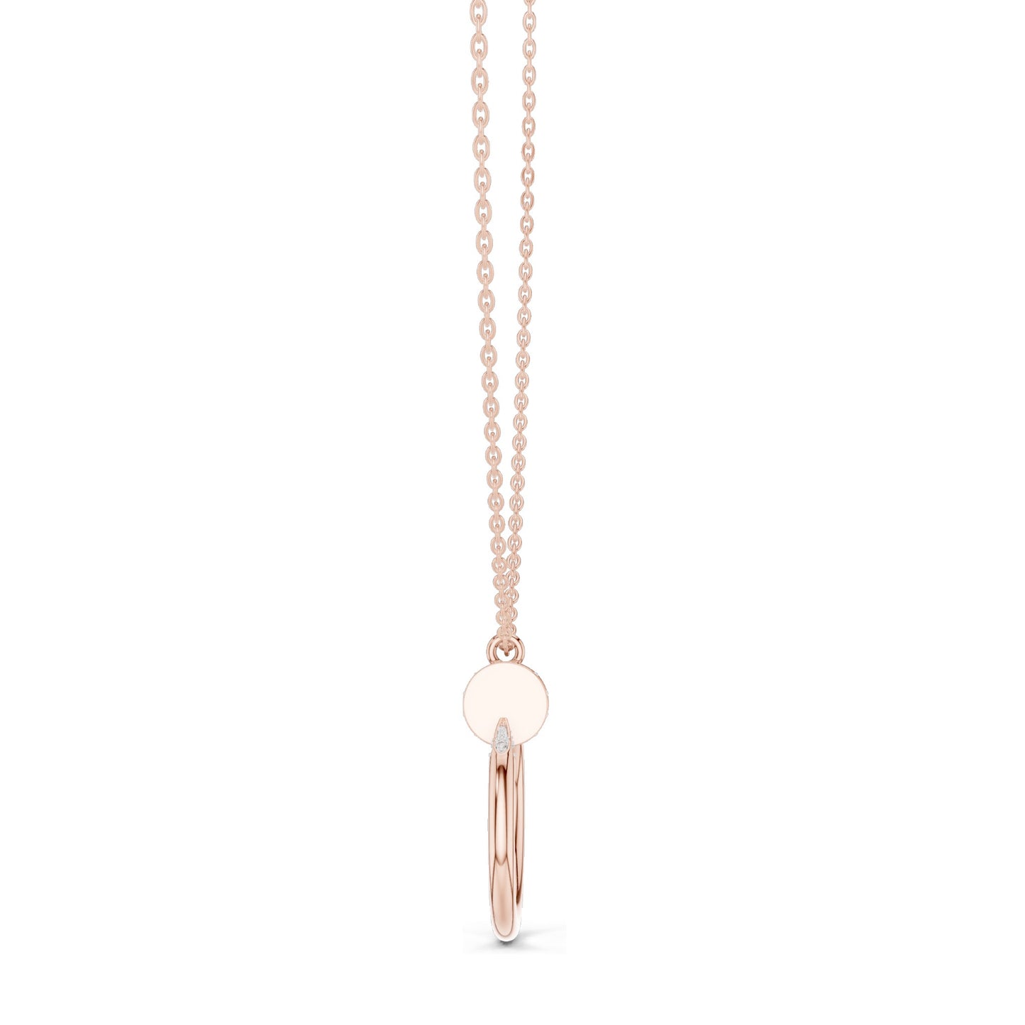 0.214 CT Lab-Created VVS-VS EF CVD Diamond Pendant Necklace | 18KT, 14KT, Rose, Yellow, White Gold | Luxury Fine Jewelry