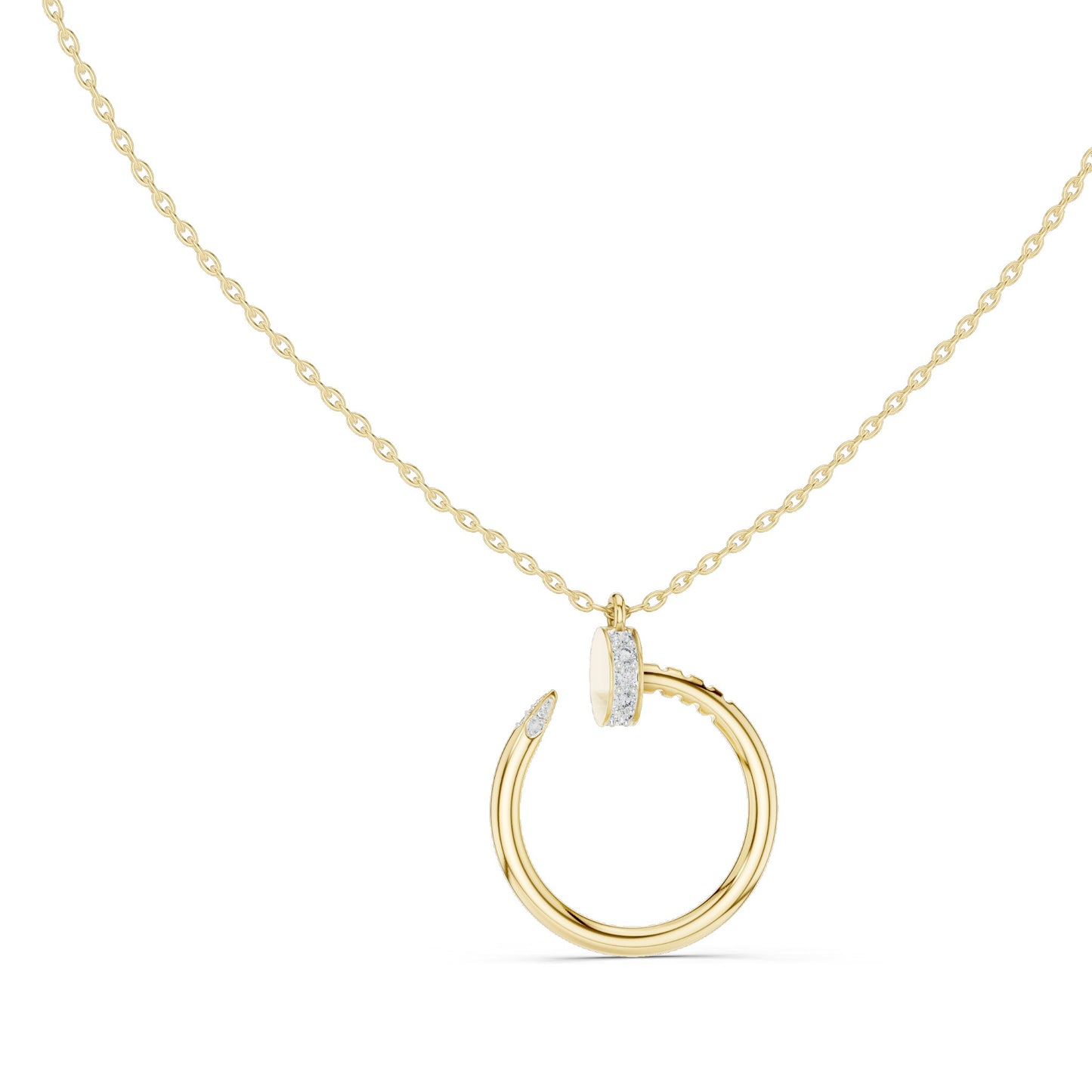 0.214 CT Lab-Created VVS-VS EF CVD Diamond Pendant Necklace | 18KT, 14KT, Rose, Yellow, White Gold | Luxury Fine Jewelry