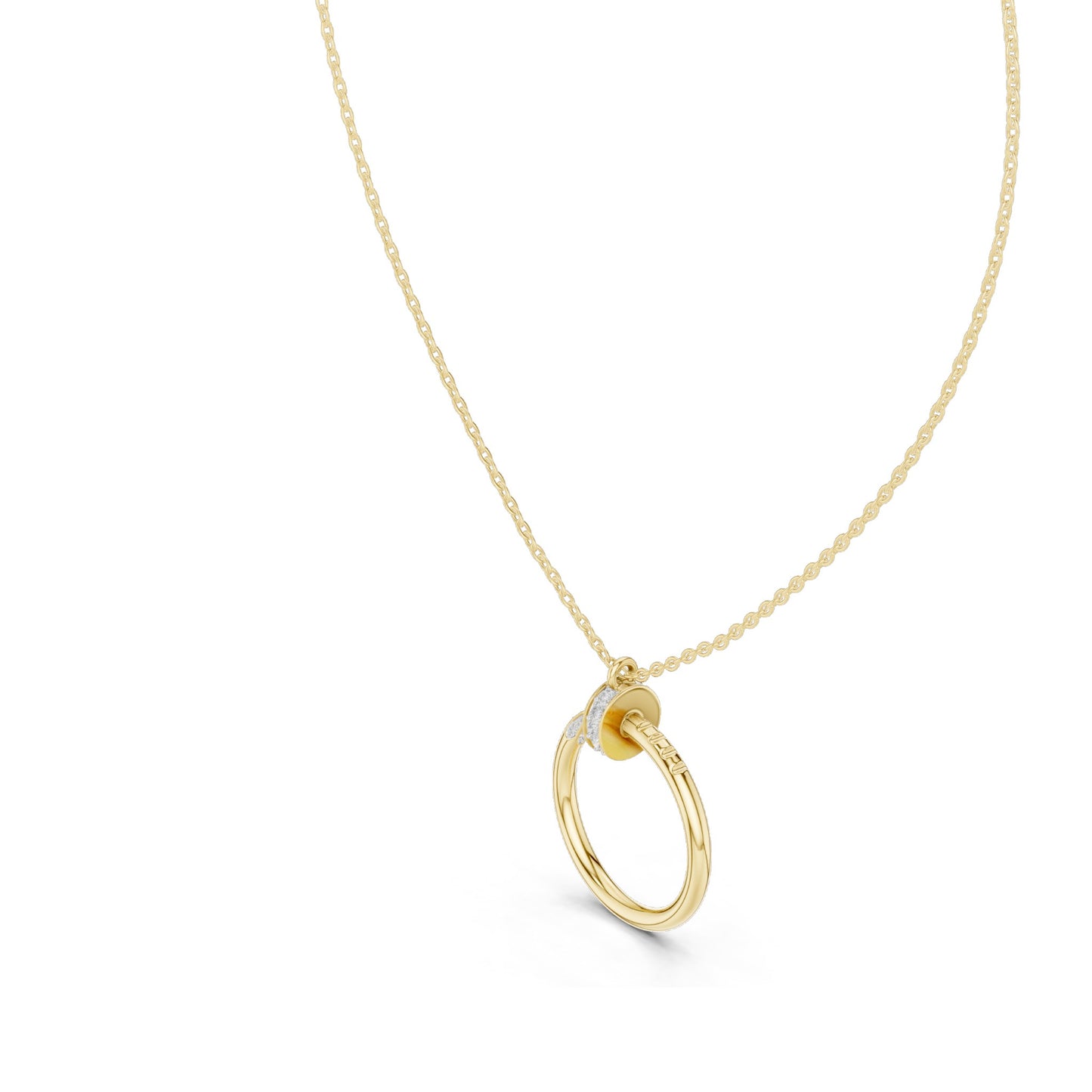 0.214 CT Lab-Created VVS-VS EF CVD Diamond Pendant Necklace | 18KT, 14KT, Rose, Yellow, White Gold | Luxury Fine Jewelry