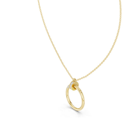 0.214 CT Lab-Created VVS-VS EF CVD Diamond Pendant Necklace | 18KT, 14KT, Rose, Yellow, White Gold | Luxury Fine Jewelry