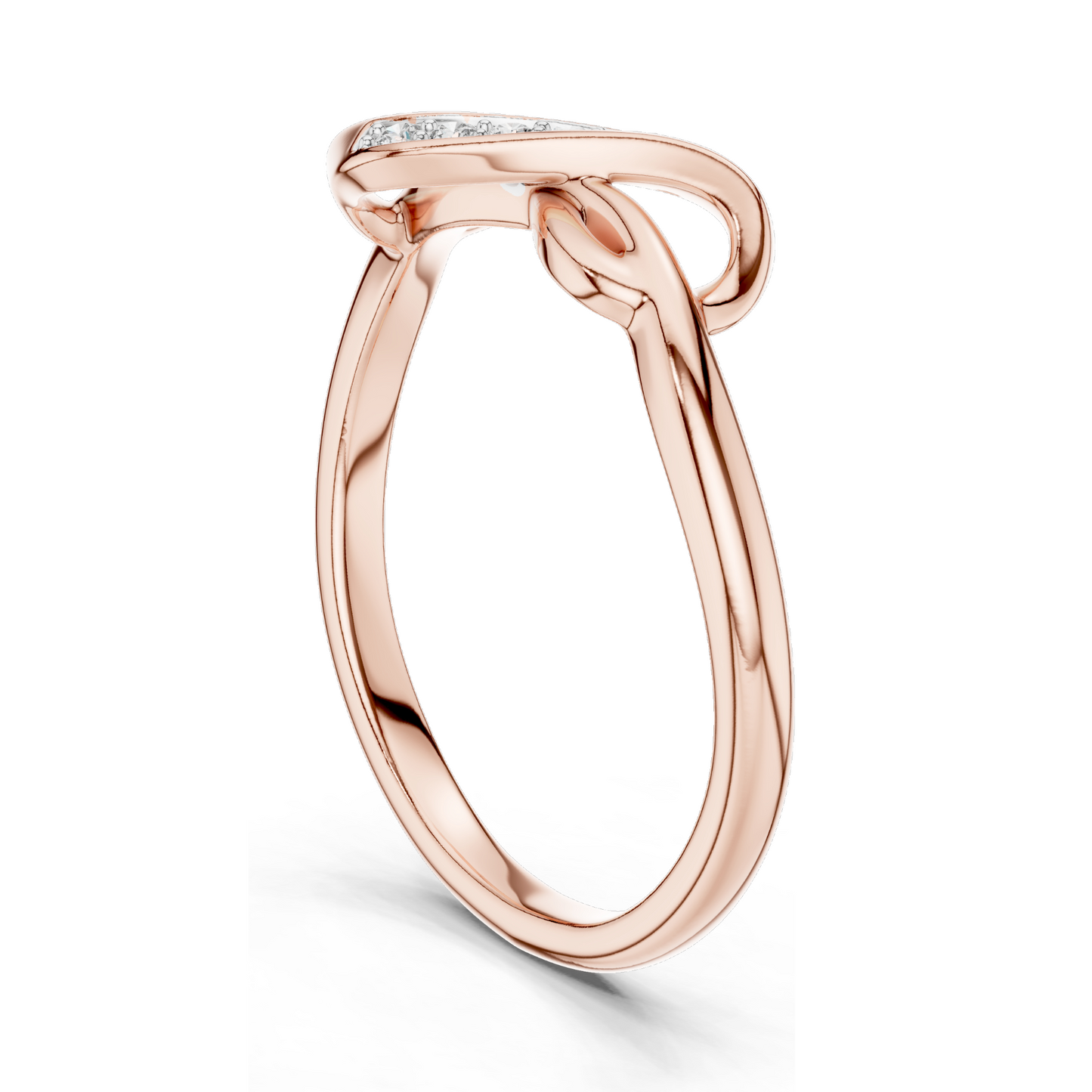 Infinity Knot Lab Diamond Ring for Women | VVS-VS EF Clarity | Available in 18KT, 14KT, 10KT Gold & 925 Silver | Rose, Yellow, White Gold & Moissanite Options