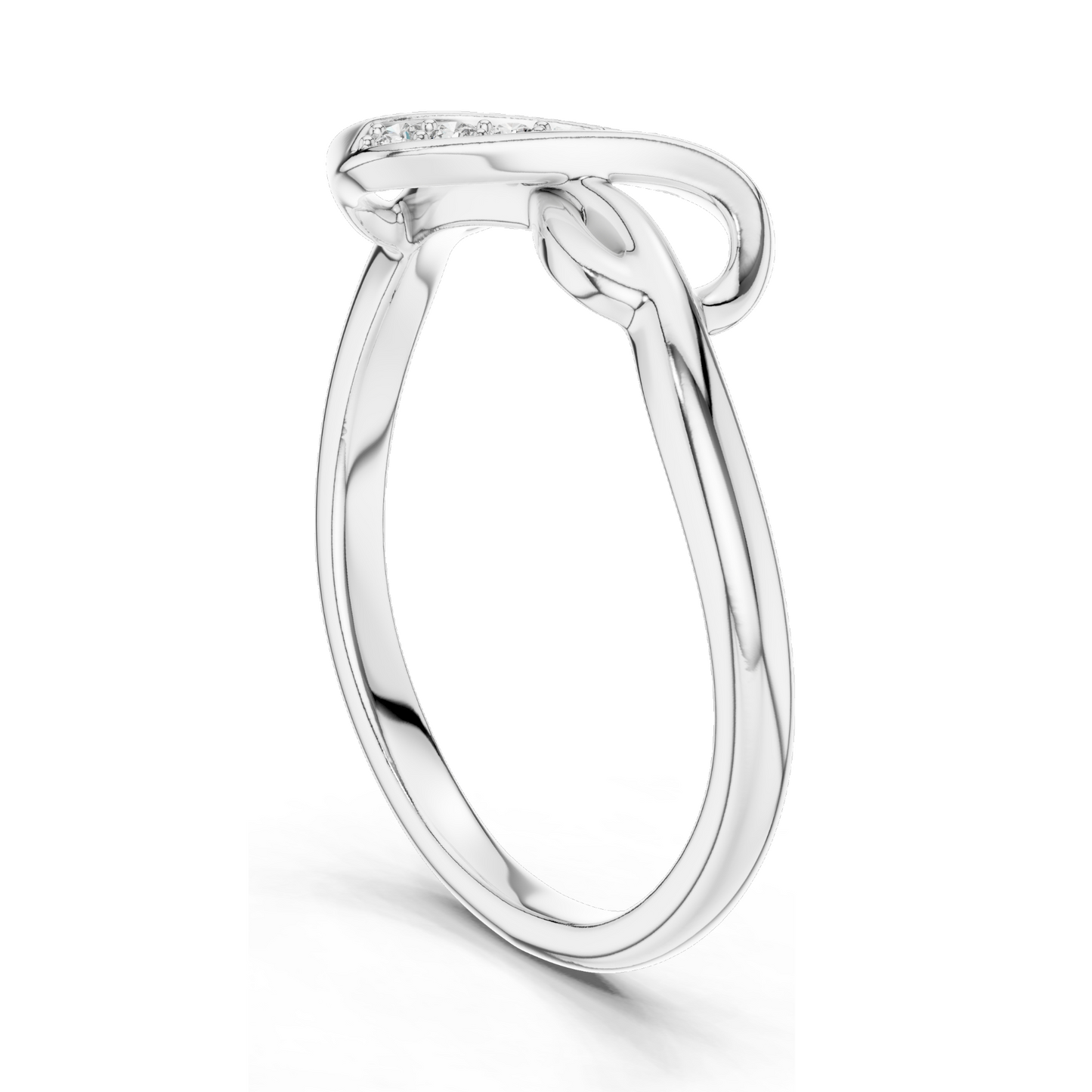 Infinity Knot Lab Diamond Ring for Women | VVS-VS EF Clarity | Available in 18KT, 14KT, 10KT Gold & 925 Silver | Rose, Yellow, White Gold & Moissanite Options
