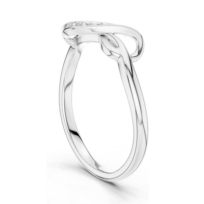Infinity Knot Lab Diamond Ring for Women | VVS-VS EF Clarity | Available in 18KT, 14KT, 10KT Gold & 925 Silver | Rose, Yellow, White Gold & Moissanite Options