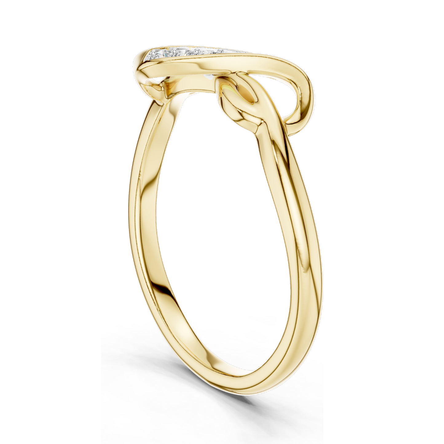 Infinity Knot Lab Diamond Ring for Women | VVS-VS EF Clarity | Available in 18KT, 14KT, 10KT Gold & 925 Silver | Rose, Yellow, White Gold & Moissanite Options