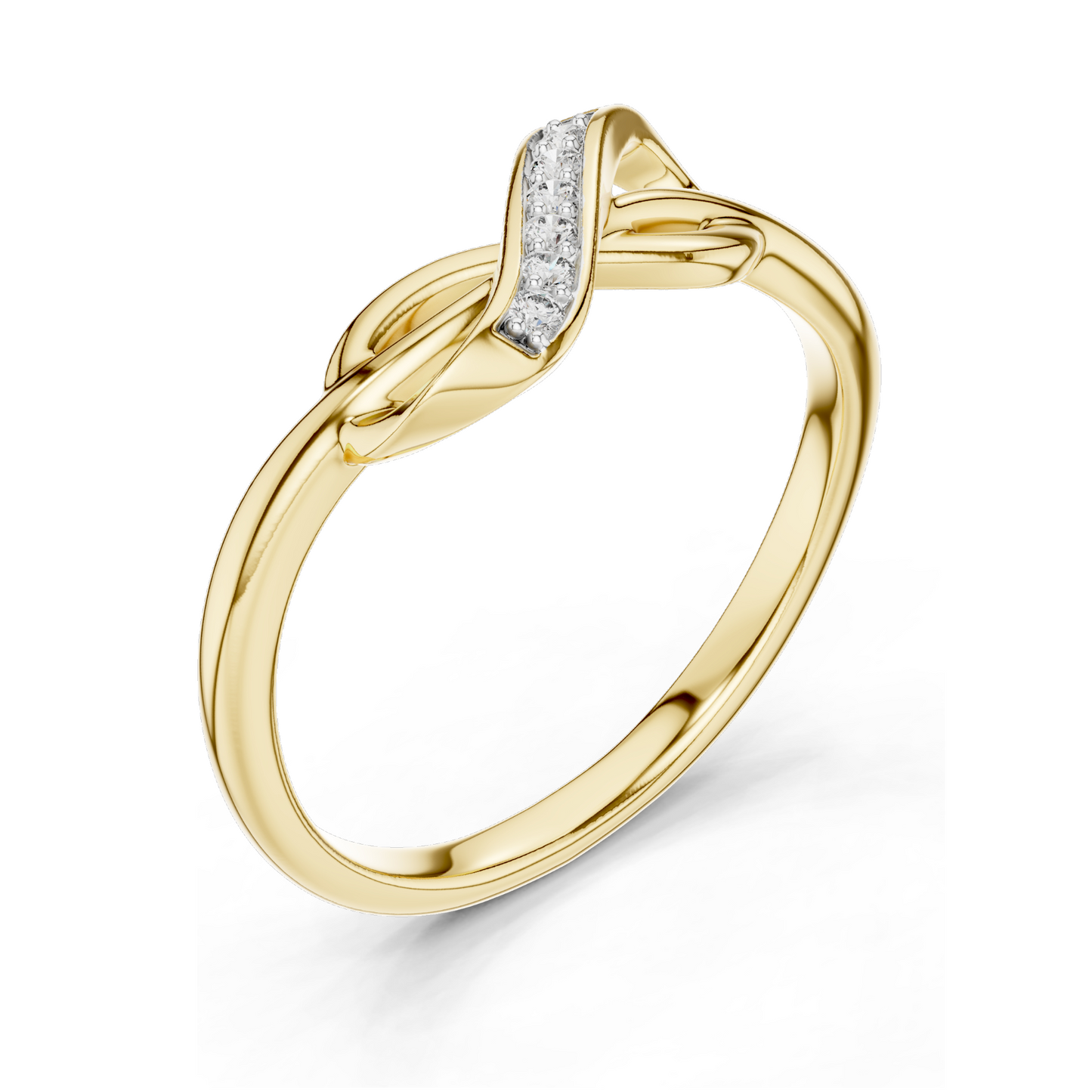 Infinity Knot Lab Diamond Ring for Women | VVS-VS EF Clarity | Available in 18KT, 14KT, 10KT Gold & 925 Silver | Rose, Yellow, White Gold & Moissanite Options