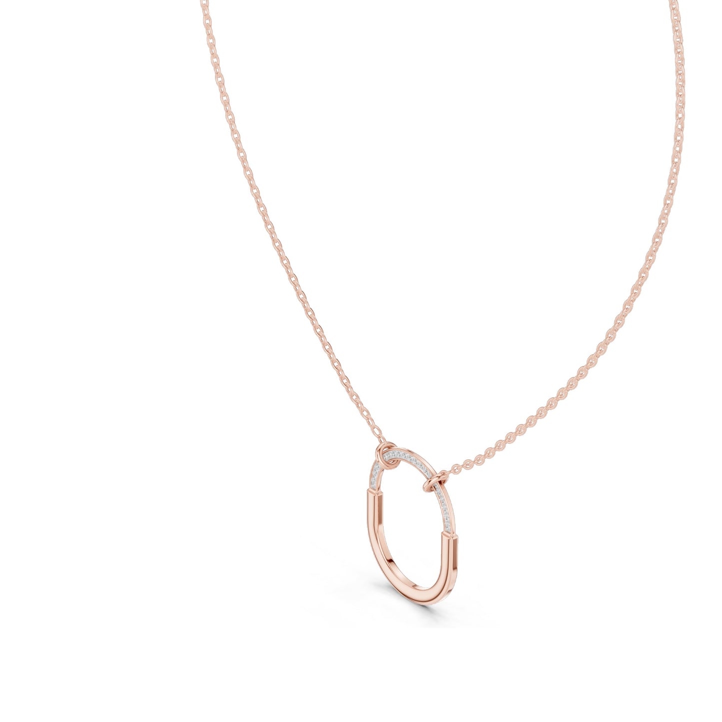 0.105 CT Lab-Created VVS-VS EF CVD Diamond Pendant Necklace | 18KT, 14KT, Rose, Yellow, White Gold | Elegant Fine Jewelry