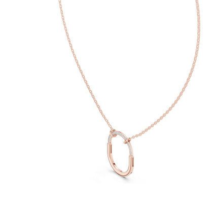0.105 CT Lab-Created VVS-VS EF CVD Diamond Pendant Necklace | 18KT, 14KT, Rose, Yellow, White Gold | Elegant Fine Jewelry