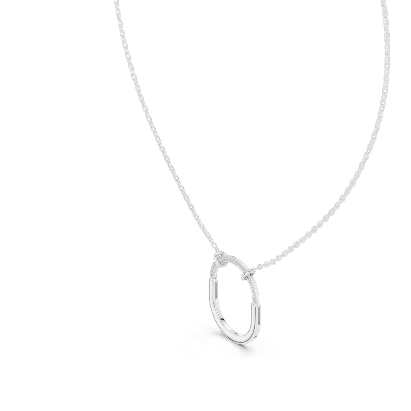 0.105 CT Lab-Created VVS-VS EF CVD Diamond Pendant Necklace | 18KT, 14KT, Rose, Yellow, White Gold | Elegant Fine Jewelry