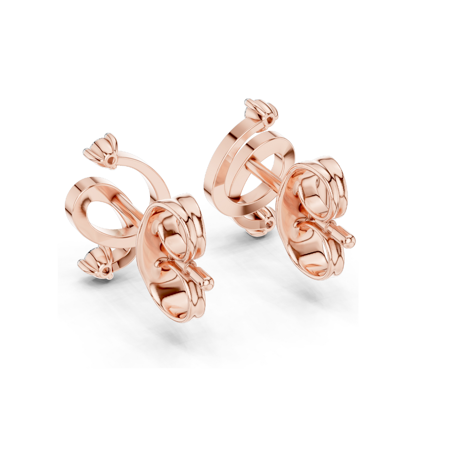 Elegant Lab-Created Diamond Earrings | 0.072 CT VVS-VS EF Clarity | 18KT, 14KT, 10KT Gold & 925 Silver | Rose, Yellow, White Gold & Moissanite Options