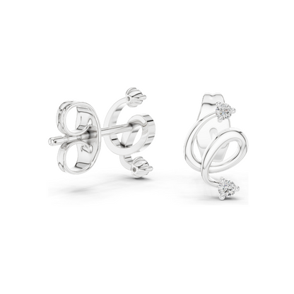 Elegant Lab-Created Diamond Earrings | 0.072 CT VVS-VS EF Clarity | 18KT, 14KT, 10KT Gold & 925 Silver | Rose, Yellow, White Gold & Moissanite Options