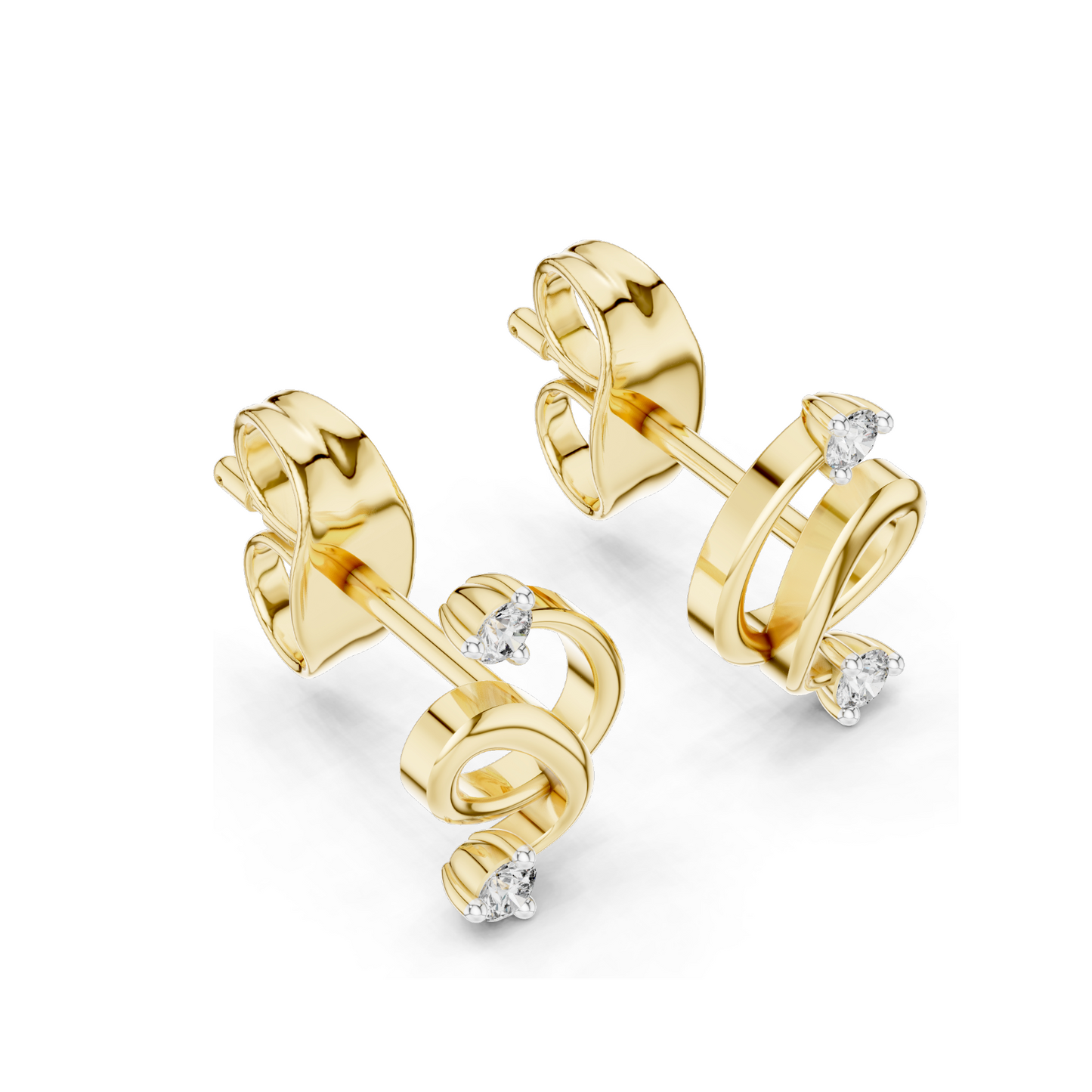 Elegant Lab-Created Diamond Earrings | 0.072 CT VVS-VS EF Clarity | 18KT, 14KT, 10KT Gold & 925 Silver | Rose, Yellow, White Gold & Moissanite Options