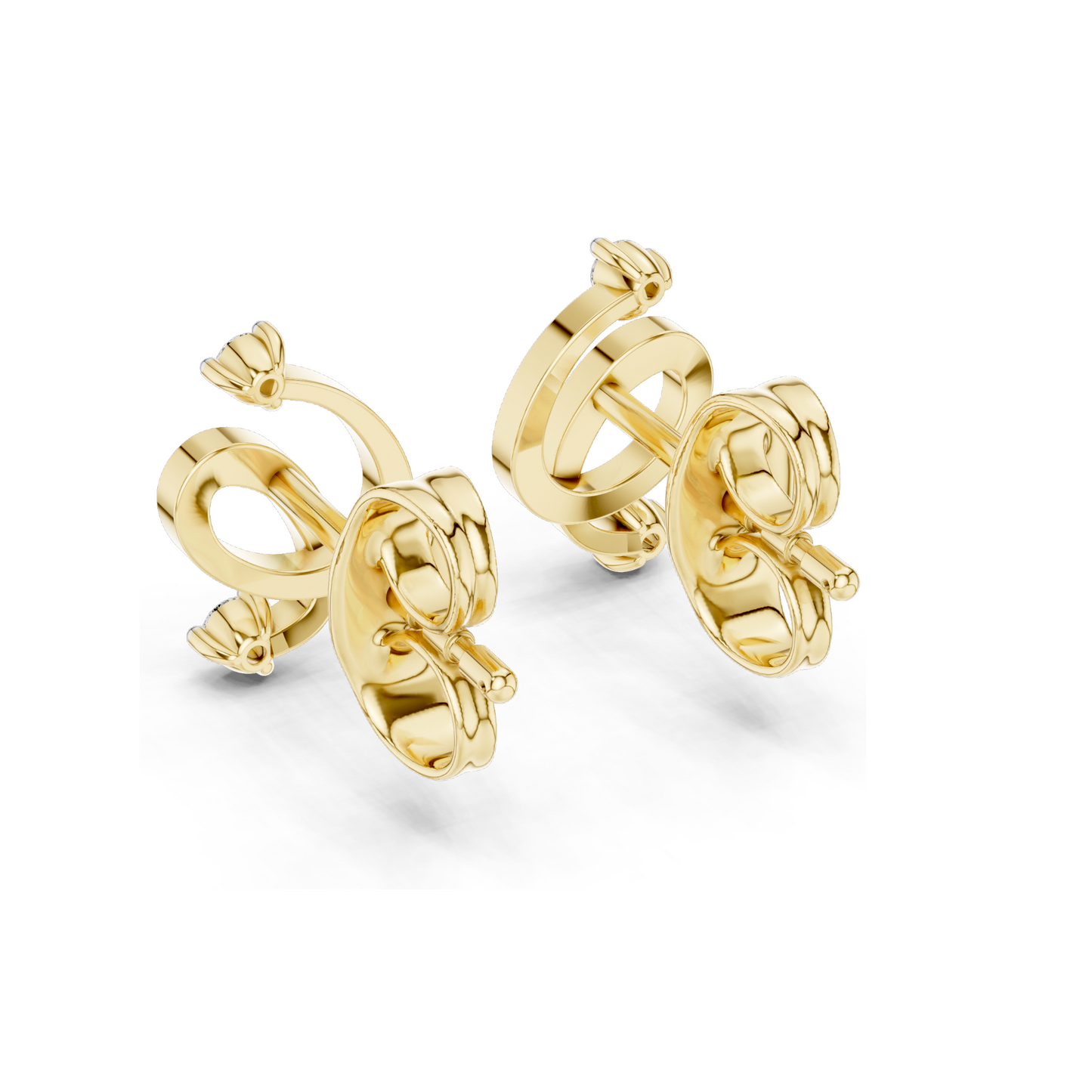Elegant Lab-Created Diamond Earrings | 0.072 CT VVS-VS EF Clarity | 18KT, 14KT, 10KT Gold & 925 Silver | Rose, Yellow, White Gold & Moissanite Options