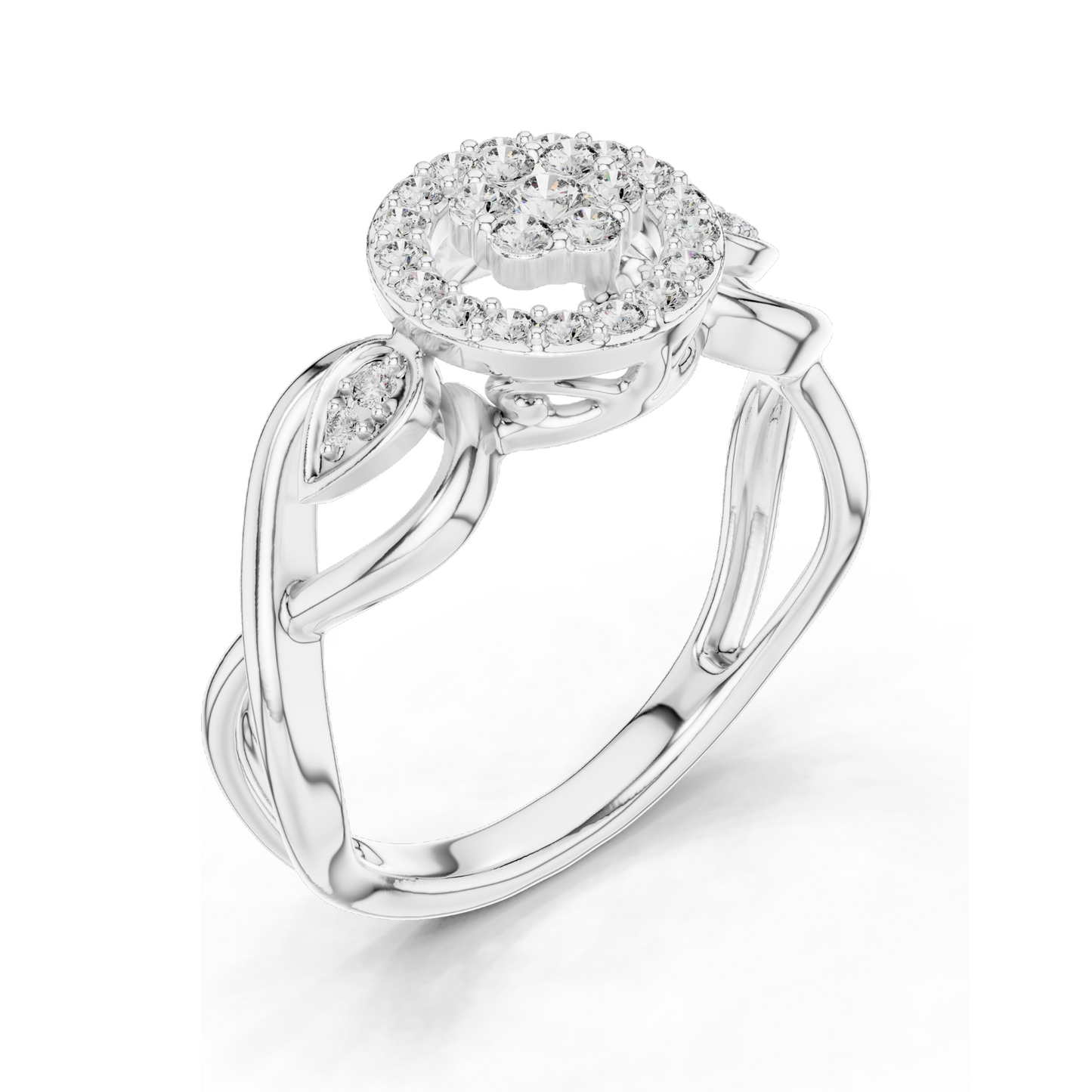 0.331 CT Lab-Grown Diamond Ring for Women | VVS-VS EF Clarity | 18KT, 14KT, 10KT Gold & 925 Silver | Rose, Yellow, White Gold & Moissanite Options