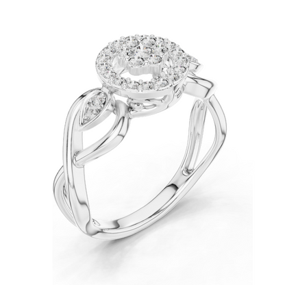 0.331 CT Lab-Grown Diamond Ring for Women | VVS-VS EF Clarity | 18KT, 14KT, 10KT Gold & 925 Silver | Rose, Yellow, White Gold & Moissanite Options