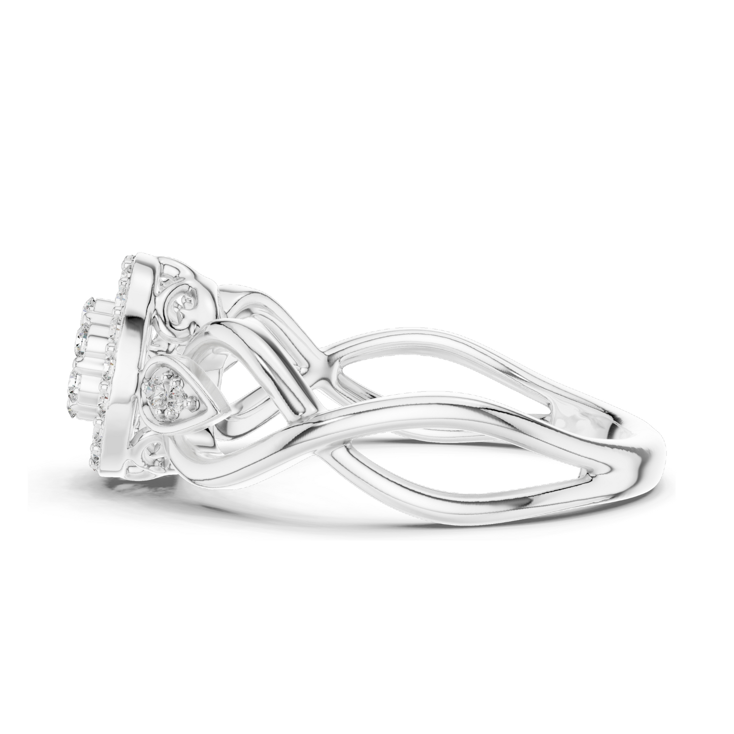 0.331 CT Lab-Grown Diamond Ring for Women | VVS-VS EF Clarity | 18KT, 14KT, 10KT Gold & 925 Silver | Rose, Yellow, White Gold & Moissanite Options