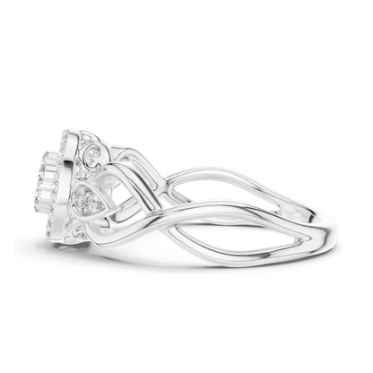 0.331 CT Lab-Grown Diamond Ring for Women | VVS-VS EF Clarity | 18KT, 14KT, 10KT Gold & 925 Silver | Rose, Yellow, White Gold & Moissanite Options