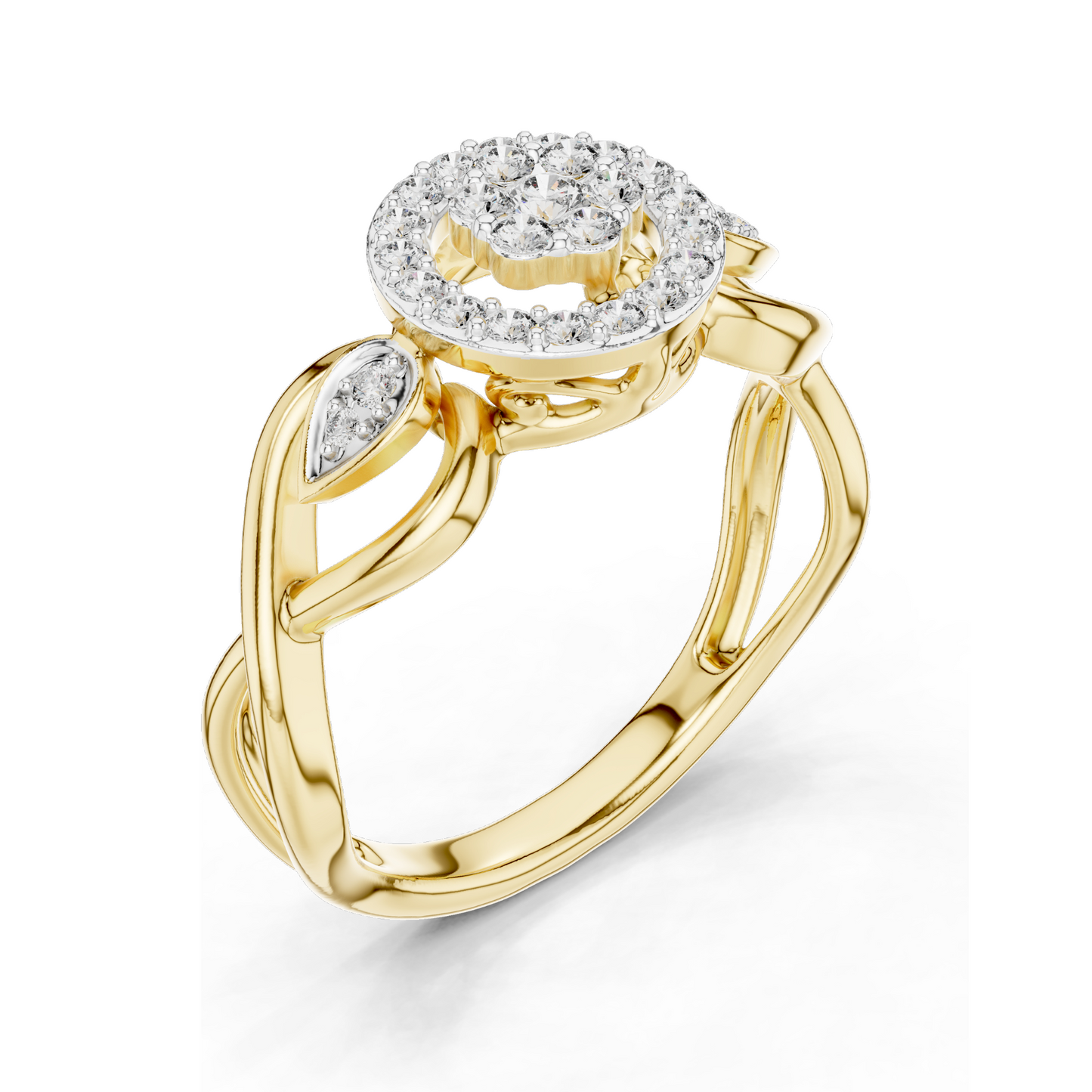 0.331 CT Lab-Grown Diamond Ring for Women | VVS-VS EF Clarity | 18KT, 14KT, 10KT Gold & 925 Silver | Rose, Yellow, White Gold & Moissanite Options