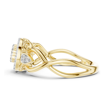 0.331 CT Lab-Grown Diamond Ring for Women | VVS-VS EF Clarity | 18KT, 14KT, 10KT Gold & 925 Silver | Rose, Yellow, White Gold & Moissanite Options