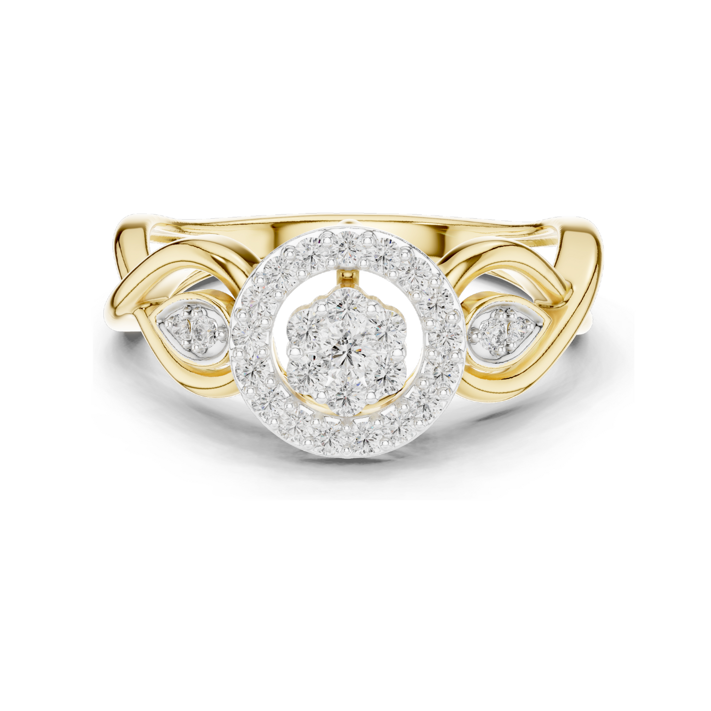 0.331 CT Lab-Grown Diamond Ring for Women | VVS-VS EF Clarity | 18KT, 14KT, 10KT Gold & 925 Silver | Rose, Yellow, White Gold & Moissanite Options
