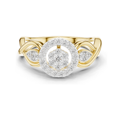 0.331 CT Lab-Grown Diamond Ring for Women | VVS-VS EF Clarity | 18KT, 14KT, 10KT Gold & 925 Silver | Rose, Yellow, White Gold & Moissanite Options