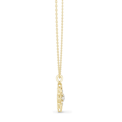 0.45 CT Lab-Created VVS-VS EF CVD Diamond Floral Pendant Necklace | 18KT, 14KT, Rose, Yellow, White Gold Options | Elegant Jewelry for Every Occasion