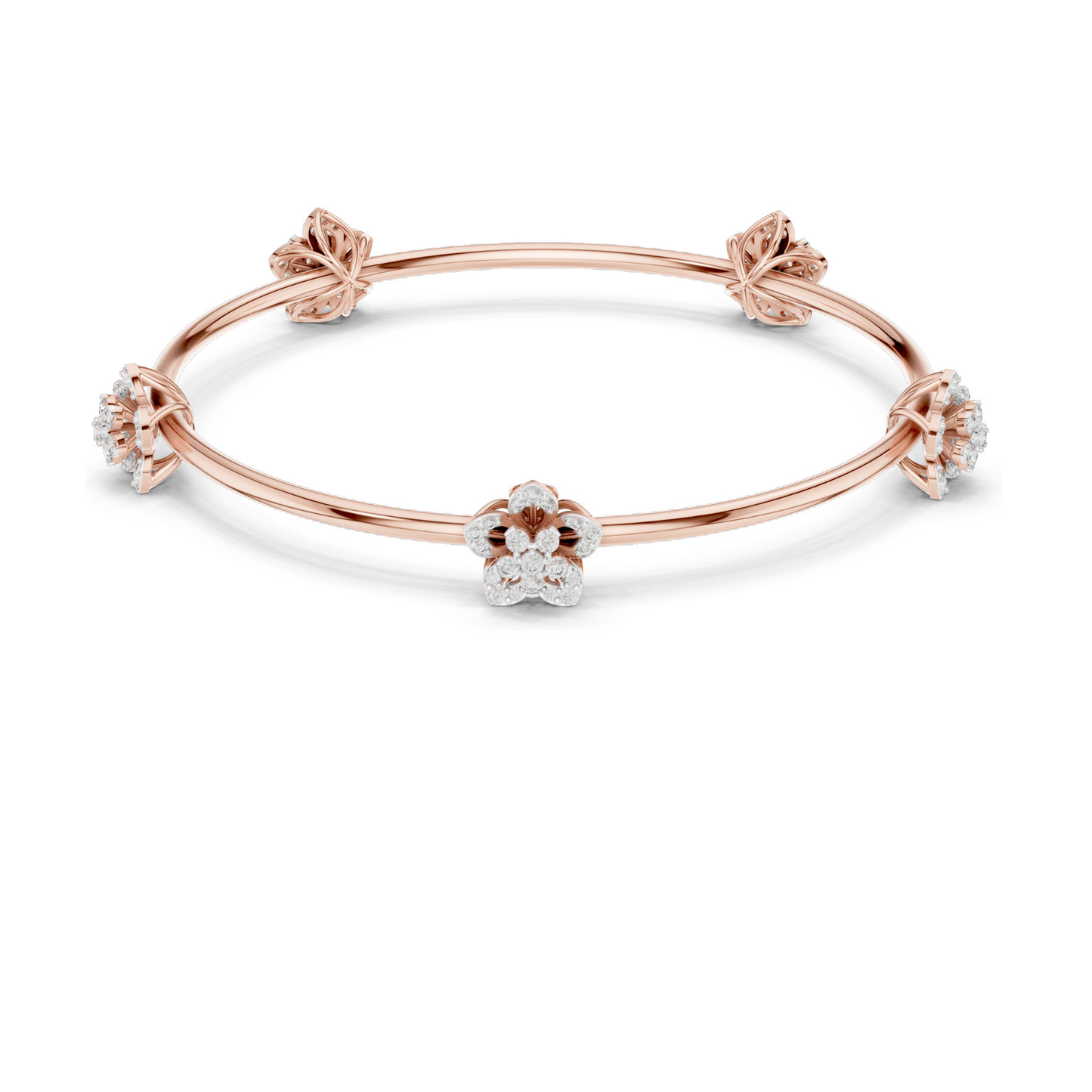 1.04 CT Lab Diamond Flower Bracelet | Brilliant Cut | 18KT, 14KT, 10KT Gold & 925 Silver | Rose, Yellow, White Gold Options | Luxury Fine Jewelry