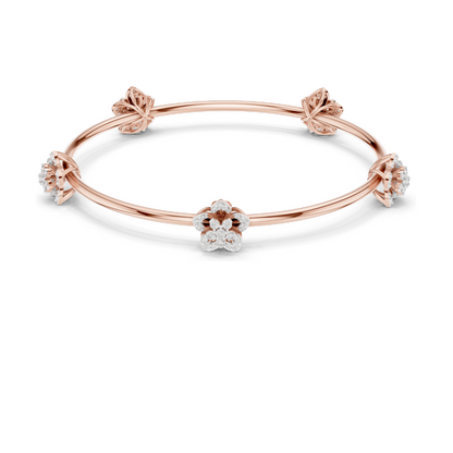 1.04 CT Lab Diamond Flower Bracelet | Brilliant Cut | 18KT, 14KT, 10KT Gold & 925 Silver | Rose, Yellow, White Gold Options | Luxury Fine Jewelry