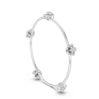 1.04 CT Lab Diamond Flower Bracelet | Brilliant Cut | 18KT, 14KT, 10KT Gold & 925 Silver | Rose, Yellow, White Gold Options | Luxury Fine Jewelry